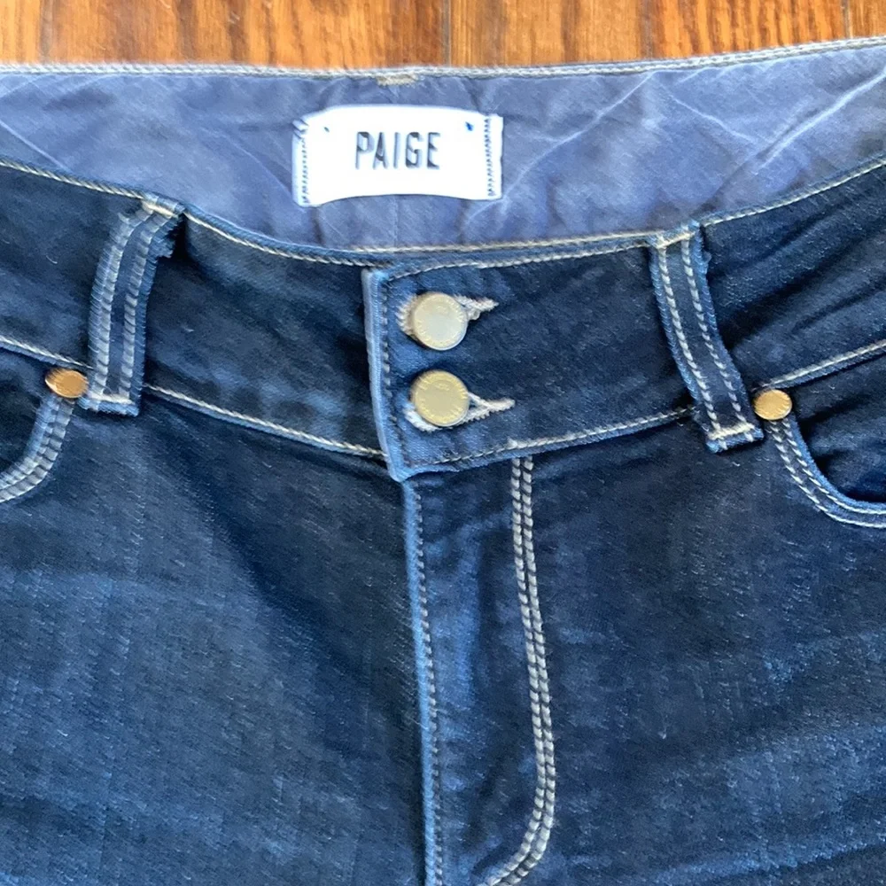 PAIGE | Hidden Hills Style Boot Cut Jeans, Dark Wash, Sz 31 - Picture 6 of 16